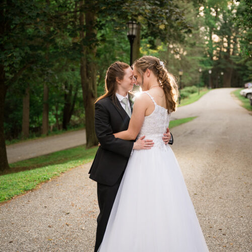Katie + Rachel outside the Carriage House.