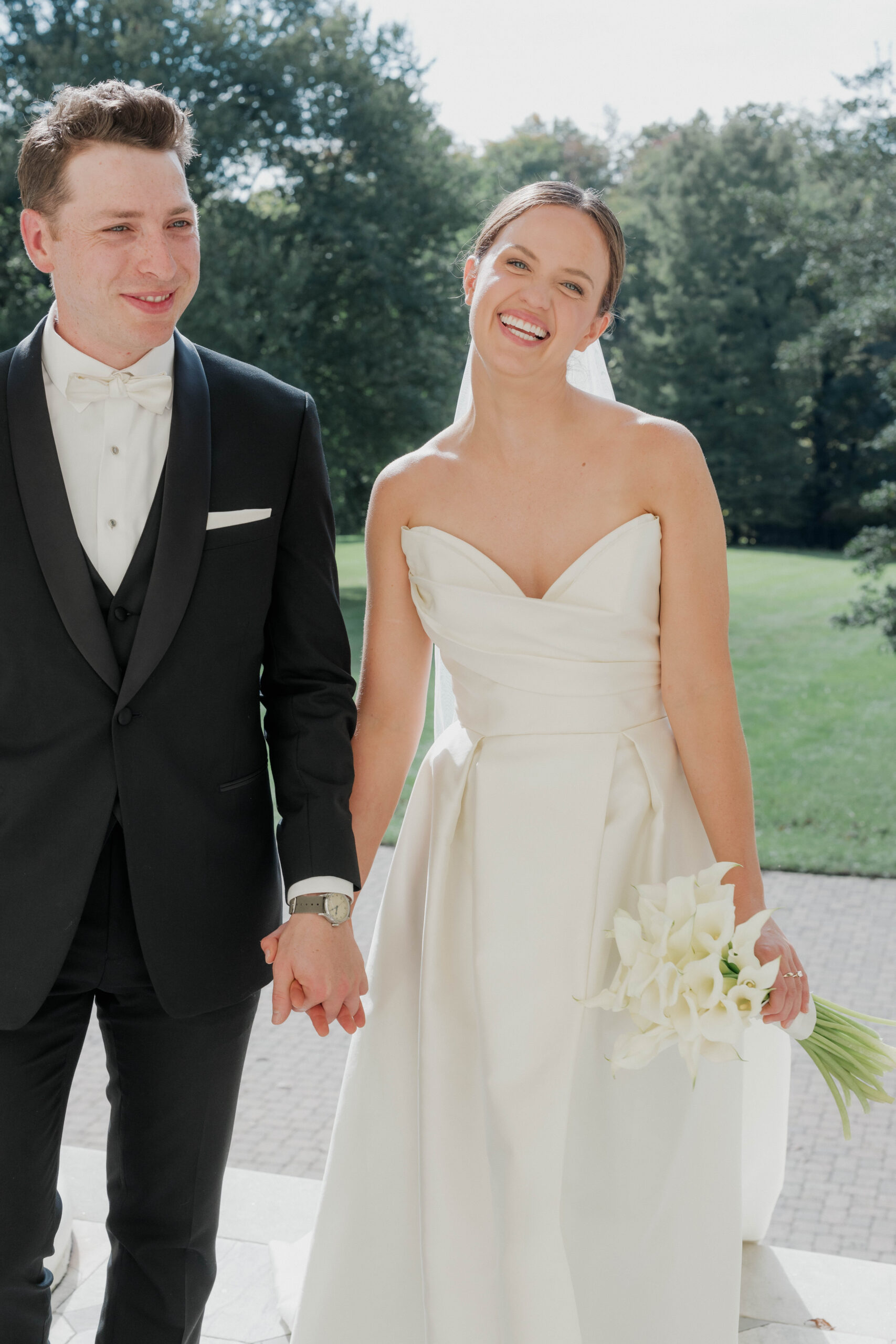 Caroline and Colin posing.
