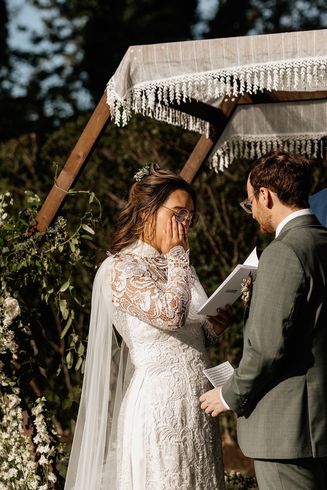 Trina saying her vows.